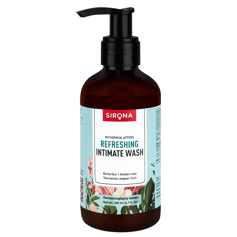Sirona Natural Refreshing Feminine Wash - 6.7 Fl Oz (200 ml) | No Chemical, No Irritation, pH Balanced Intimate SironaAu supplements