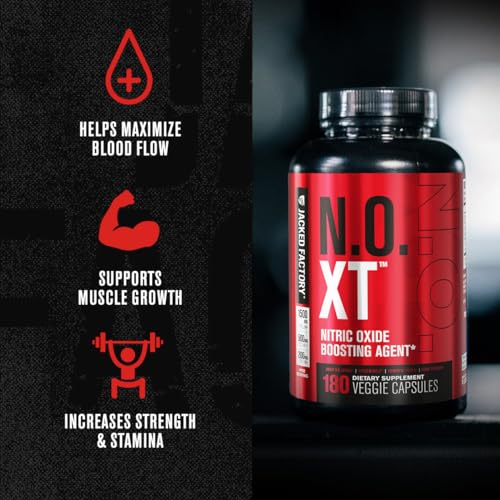 Jacked Factory N.O. XT Nitric Oxide Supplement with Nitrosigine L Arginine, L Citrulline Jacked FactoryUS supplements