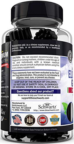 Elderberry Gummies with Zinc and Vitamin C for Adults & Kids - Natural Immune Support BioSchwartzUS supplements