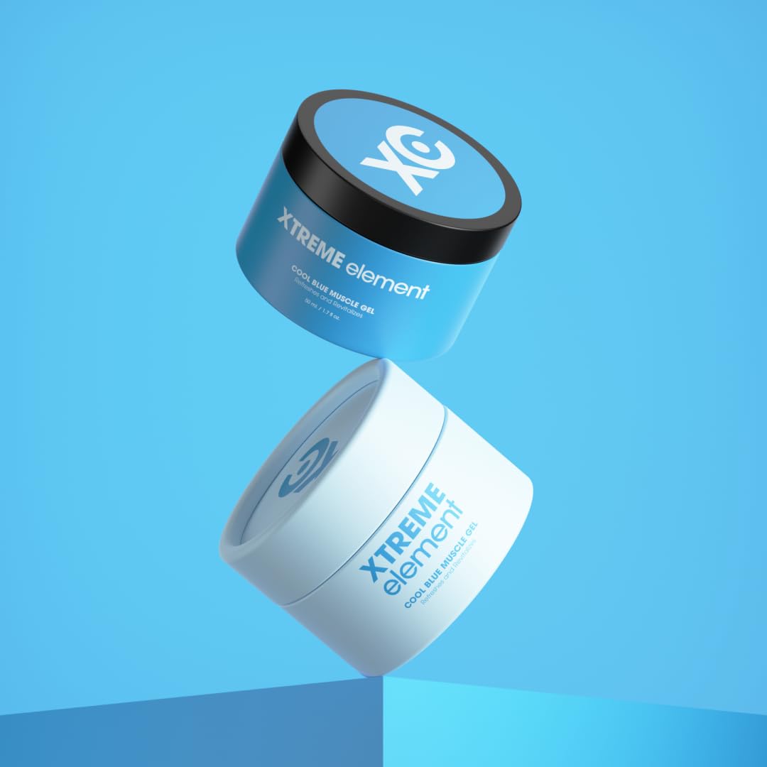 Xtreme Element Cool Blue Muscle Gel | Workouts Muscle Cooling Essential Oils for Smooth Body, Muscle Gel to Attain Flexible Joints, Soothe and Healing Gel | Natural, Plant-Based, and Cruelty-Free Xtreme ElementAu supplements