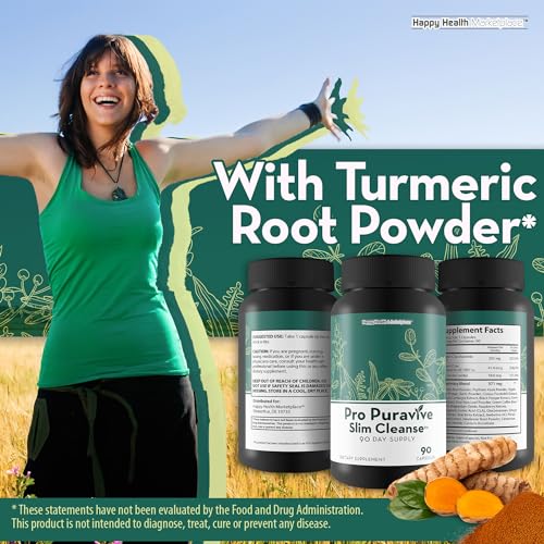 Pro Puravive Slim Cleanse - 90 Day Supply - Our Best Gentle Full Body Detox Cleanse Happy Health MarketplaceUS supplements