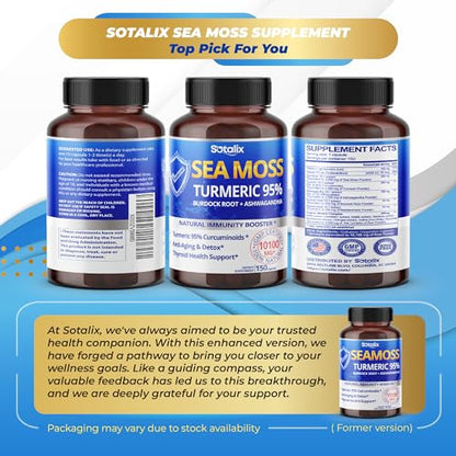 Sotalix Sea Moss Capsule 10100mg with Ashwagandha, Burdock Root, Bladderwrack SOTALIX SUPPLEMENTUS supplements
