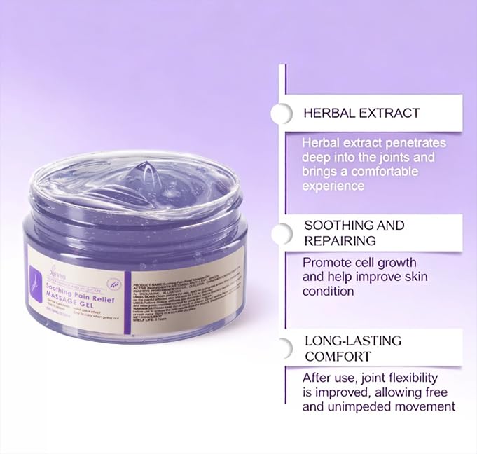 2 Tubes of Soothing Massage Gel, Suitable for Daily use - 3.53 oz. Provides Cooling Relief for Knees, Waist, Neck, Back, Shoulders, Hands, and feet. Contains Mugwort and Ginger extracts. XIFYHOAu supplements