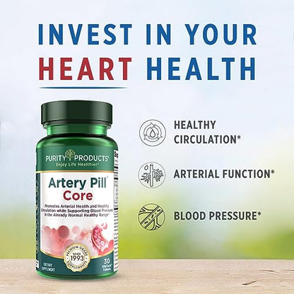 Purity Products Artery Pill Core from MK-7 Vitamin K2, Plant-Based S7 Nitric Oxide Booster Purity ProductsUS supplements