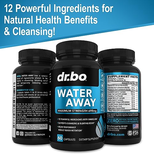 Water Pills Diuretics for Water Retention - Natural Water Away Pills Herbal Diuretic Supplements DR. BOUS supplements