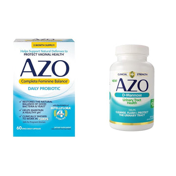 AZO Complete Feminine Balance Daily Probiotics for Women & D Mannose Urinary Tract Health AZOAu supplements