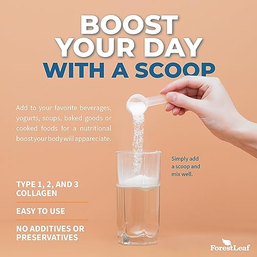 Collagen Peptides Powder Unflavored - Hydrolyzed Collagen Protein Powder ForestLeafUS supplements