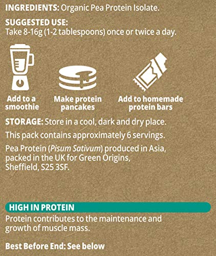 Green Origins Organic Pea Protein Powder 100g Green OriginsAu supplements
