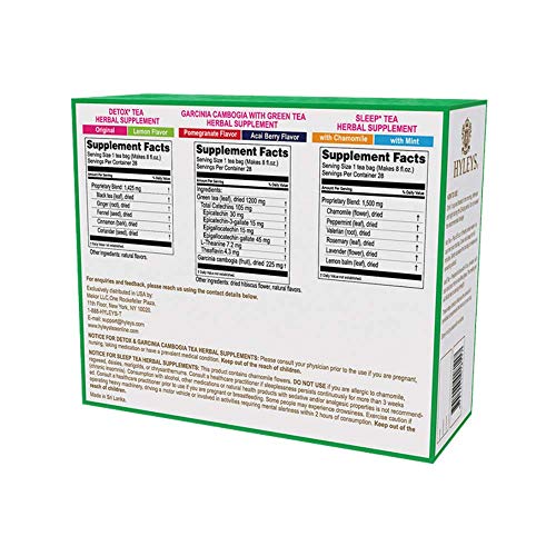 Hyleys Detox Tea for Cleanse and Weight Loss - 28 Day Kit - 84 Tea Bags (9 Pack) HYLEYSUS supplements