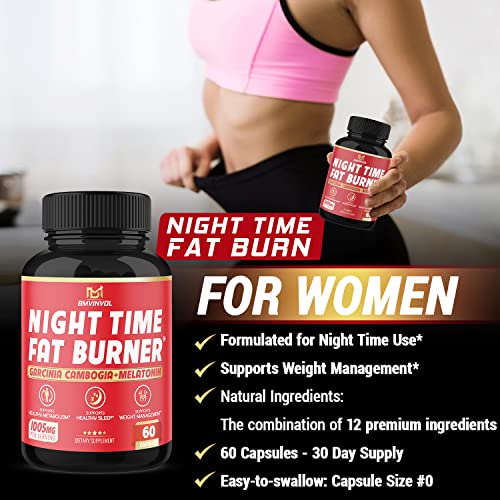 BMVINVOL Night Time Fat Burner, 12-in-1 Powerful Blend of Green Tea, Ceylon Cinnamon BMVINVOLUS supplements