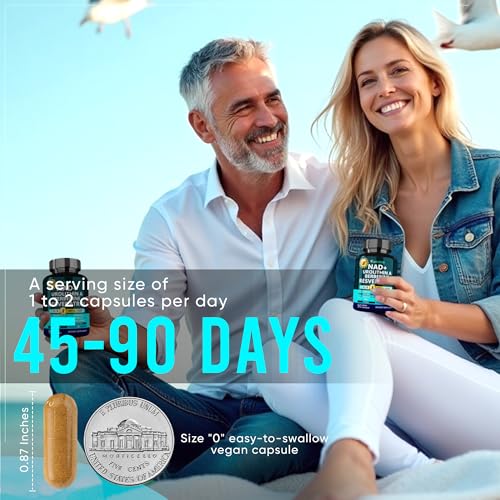 Adndale NAD Supplement. Longevity Formula with Liposomal NAD+, Trans Resveratrol, Urolithin-A, Berberine, CoQ10. NMN Supplement Alternative. 90 Count AdndaleAu supplements