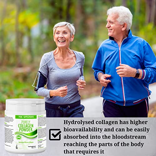 Collagen Powder Marine Supplement | Hydrolyzed Protein peptides with Hyaluronic Acid Vitamin C Biotin etc for Women Men Pure Food SupplementsAu supplements