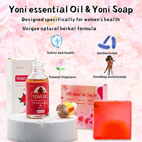Yoni Soap Bars Vaginal Wash & Natural Yoni Oil Set Of 3, Ph Balance Eliminates Odor for Women WovarkieAu supplements
