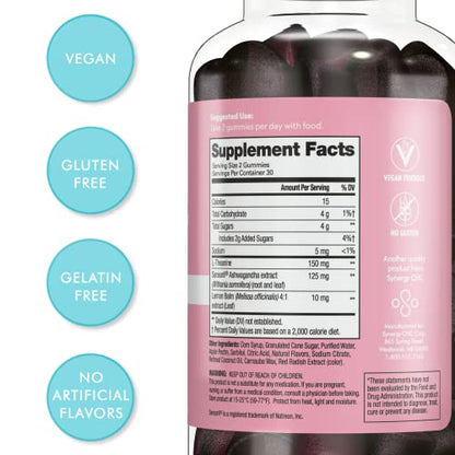 Flat Tummy Tea Ashwagandha Gummies (60 Count) feat. Lemon Balm - Destress,Calm Flat Tummy TeaUS supplements