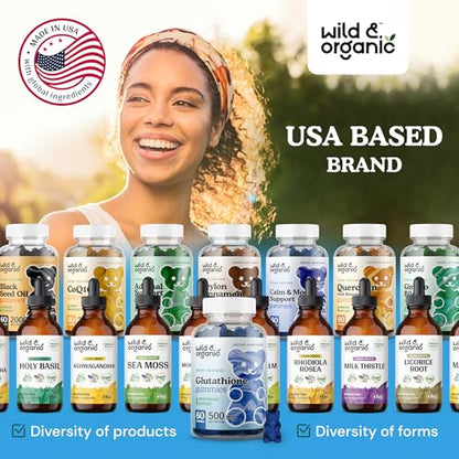 Wild & Organic Glutathione Gummies - Reduced Glutathione for Liver Cleanse & Antioxidants Wild & OrganicUS supplements