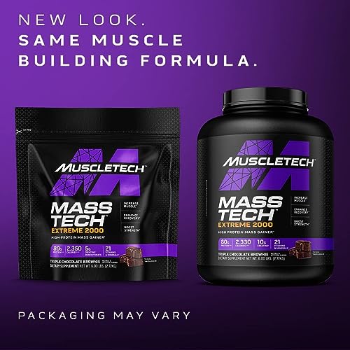 Muscletech Mass Gainer Mass-Tech Extreme 2000, Muscle Builder Whey Protein Powder MuscleTechUS supplements
