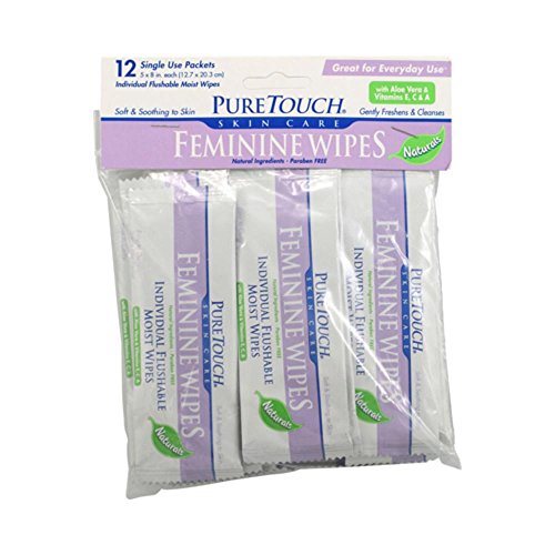 Puretouch Skin Care Individual Flushable Moist Feminine Wipes, 12 Count Puretouch Skin CareAu supplements