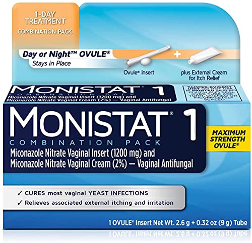 Monistat 1-Day | Day or Night Combination | Yeast Infection Treatment, Prefilled, 1 Pack MonistatAu supplements