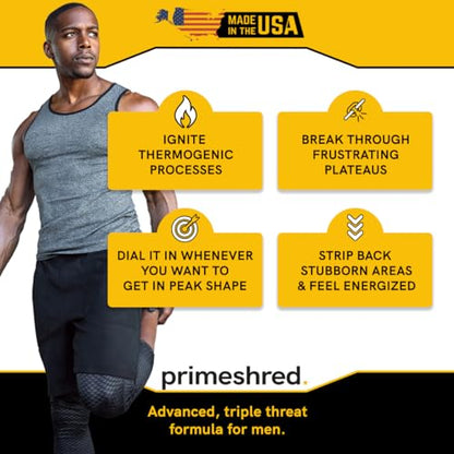 PrimeShred Fat Burner Pills for Men, Triple Action Weight Loss Supplement with Caffeine PrimeShredUS supplements