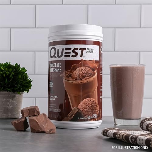 Quest Nutrition Chocolate Milkshake Protein Powder, 22g Protein, 2g Net Carbs, 1g Sugar Quest NutritionUS supplements