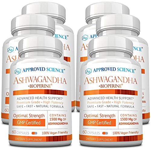 Approved Science® Ashwagandha 1500mg with Bioperine® and Ginger- Alleviate Sleepless Approved ScienceUS supplements
