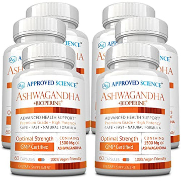 Approved Science® Ashwagandha 1500mg with Bioperine® and Ginger- Alleviate Sleepless Approved ScienceAu supplements