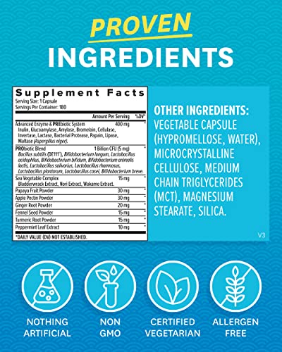 Zenwise Digestive Enzymes - Probiotic Multi Enzyme with Probiotics 180 Ct Zenwise HealthUS supplements