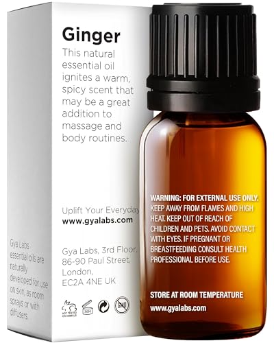 Gya Labs Ginger Oil for Comfort - Natural Ginger Essential Oil for Massage Oil - Ginger Oil Gya LabsUS supplements