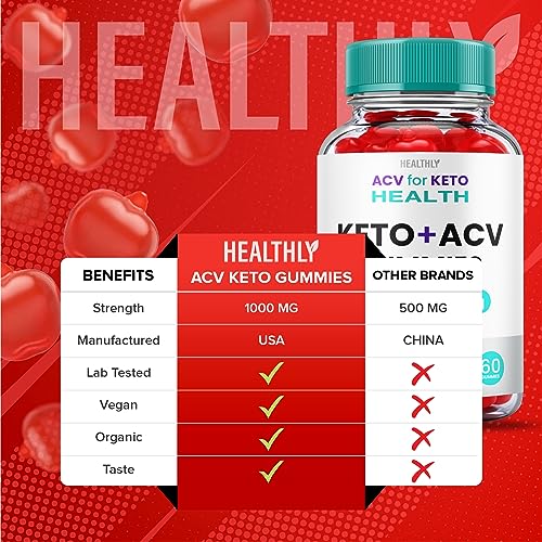 (2 Pack) Acv for Keto Health Gummies - Official Formula, Vegan - Acv for Keto Health Gummies HealthlyUS supplements