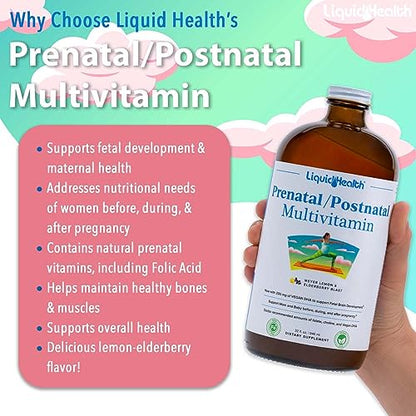 LIQUIDHEALTH Prenatal/Postnatal Multiple Liquid Women's Multivitamin with Real Folate LIQUIDHEALTHUS supplements