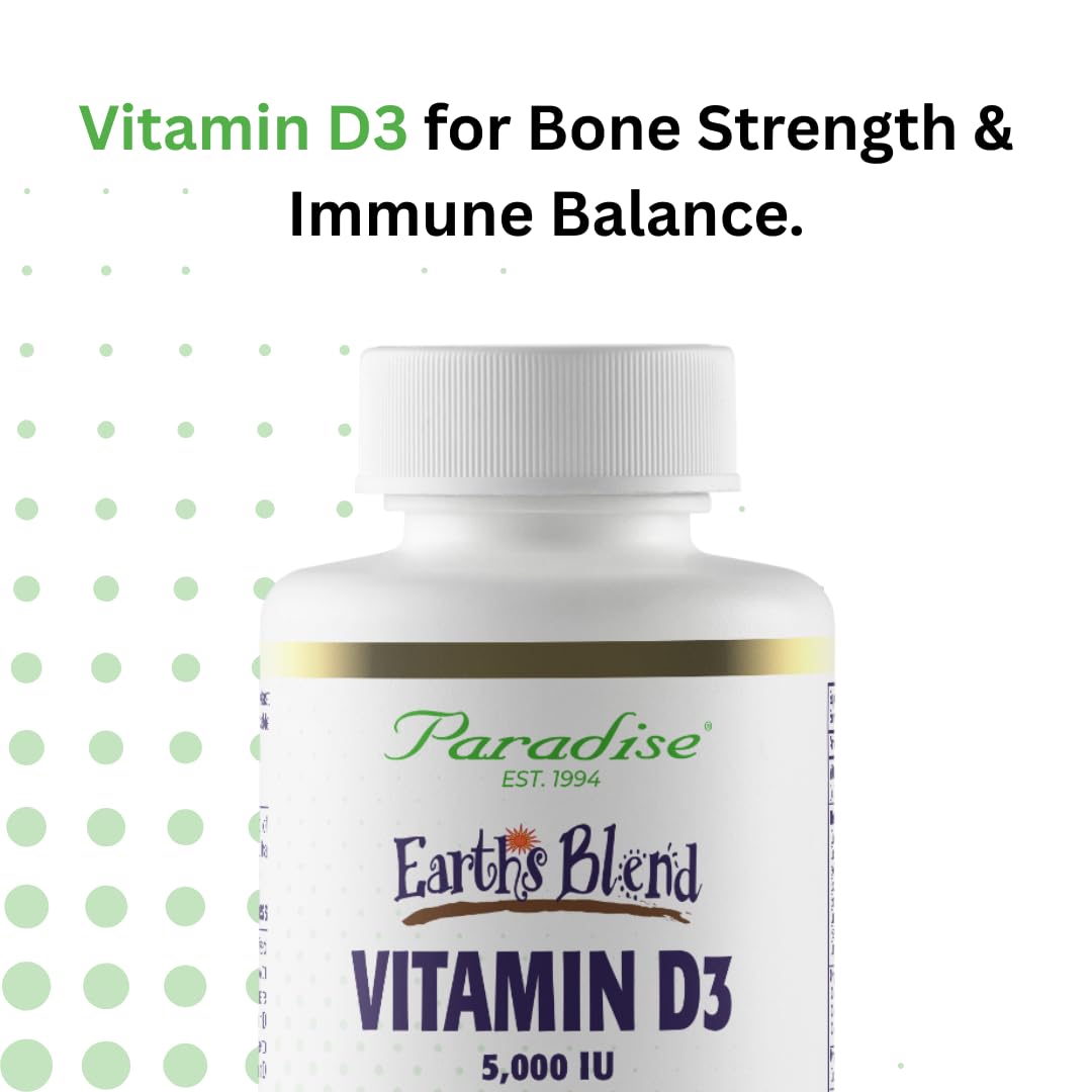 Paradise Herbs Earth's Blend Vitamin D3, Superfoods Base of Probiotics and Organic Alkalizing Greens, Veggies & Berries, 90 Vegetarian Capsules Paradise HerbsAu supplements