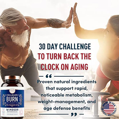 Thermogenic Multi Collagen Burn Capsules - Hydrolyzed Multi Collagen Complex Types WINDSOR BOTANICALSUS supplements