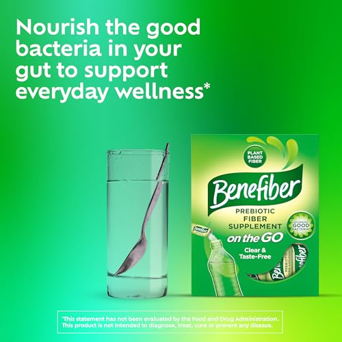 Benefiber On The Go Prebiotic Fiber Supplement Powder for Digestive Health, Daily Fiber, Unflavored - 28 Sticks (3.92 Ounces) BenefiberUS supplements