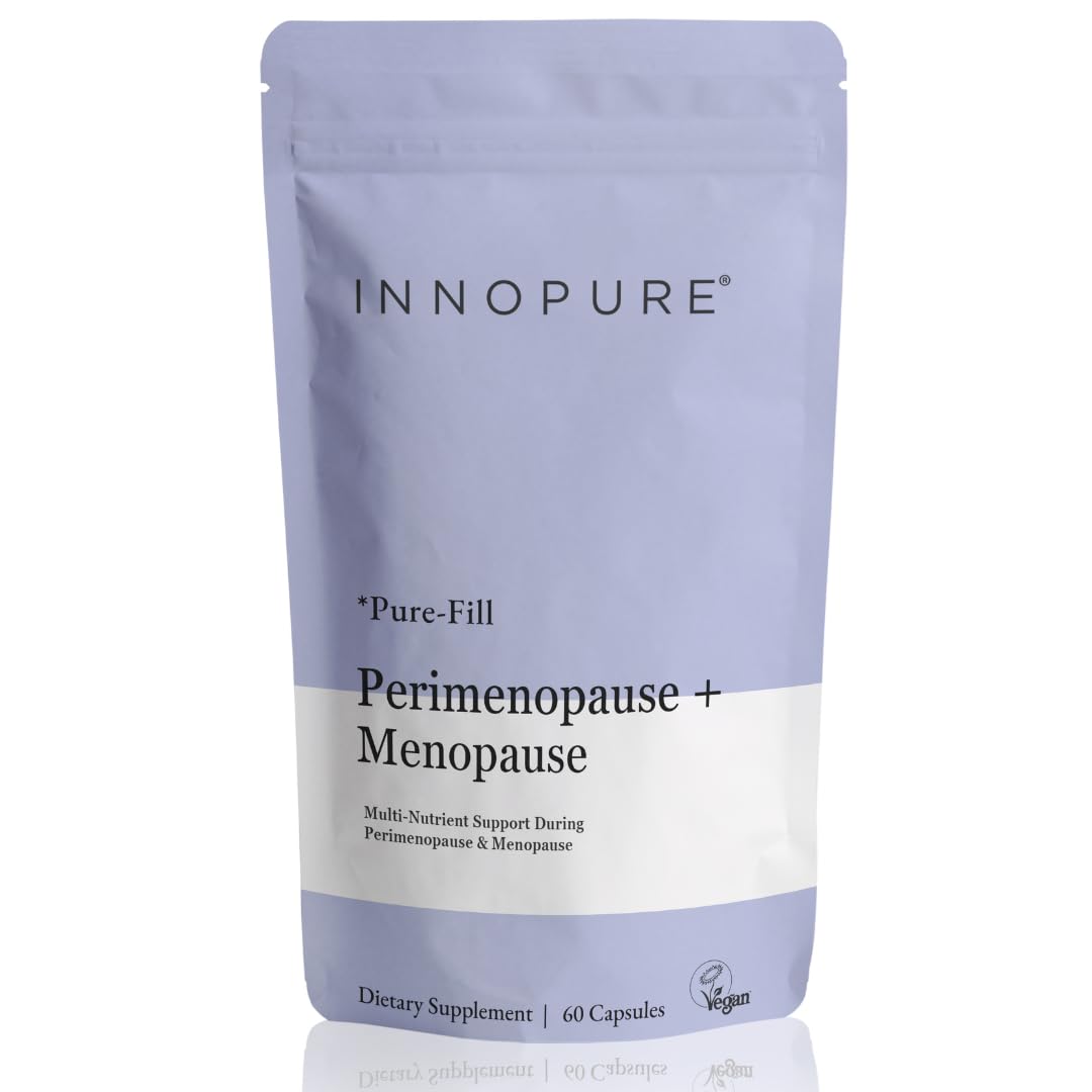 INNOPURE Perimenopause & Menopause Complex for Women (2 Month Supply) Red Clover, Wild Yam, Maca, Sage and Vitamins Including B6 for Hormone Regulation, Clean Label (Pure-Fill) 60 Capsules INNOPUREAu supplements