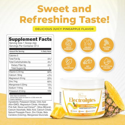 Keto Electrolytes Powder No Sugar -  Made In The USA Electrolyte Mix My Adventure to FitUS supplements