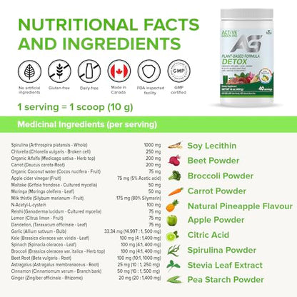 Active Green Pro - Detox Powder, Blend of Synergistic Liver Herbs, Reishi, Moringa Active Green ProUS supplements
