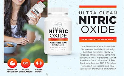 Type Zero Nitric Oxide 6X Booster, 150 Veggie Capsules - Natural Supplement - Beetroot Type ZeroUS supplements
