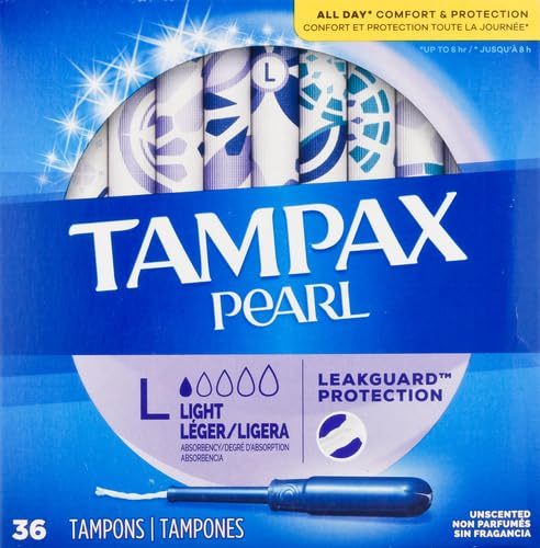 Tampax Pearl Plastic Tampons, Light Absorbency, Unscented, 36 Count (Pack of 2) (72 Total Count) Procter & GambleAu supplements