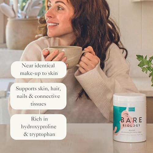 Bare Biology Collagen Powder, 300g/60 Servings - Skinful Pure Marine Collagen Supplement for Skin Bare BiologyAu supplements