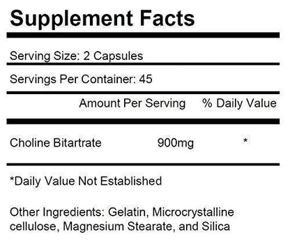 KRK SUPPLEMENTS Bundle Combo of 2 Bottles of Choline Bitartrate and 2 Bottles KRK SUPPLEMENTSUS supplements