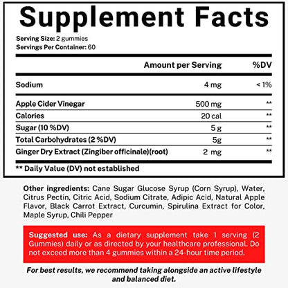 Apple Cider Vinegar Gummies with The Mother - ACV Gummies for Detox, Cleansing & Immune Support SIMPLE WONDERSUS supplements