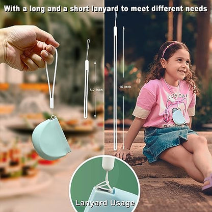 2 Pack Silicone Retainer Case with Lanyard Soft Slim Cute Aligner Case Holder Dental Thin onbuwwsUS supplements