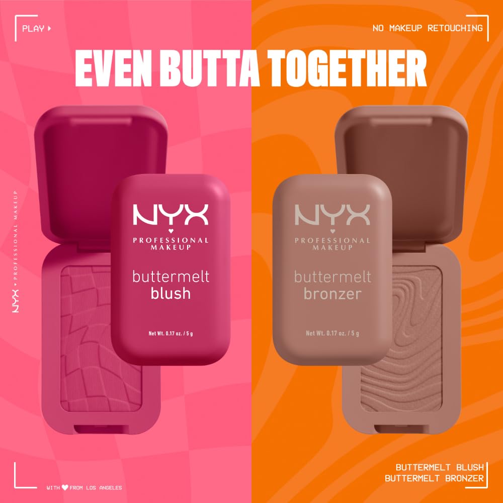NYX PROFESSIONAL MAKEUP Buttermelt Powder Blush, Fade and Transfer-Resistant Blush, Up to 12HR Make Up Wear, Vegan Formula - For The Butta NYX PROFESSIONAL MAKEUPAu supplements