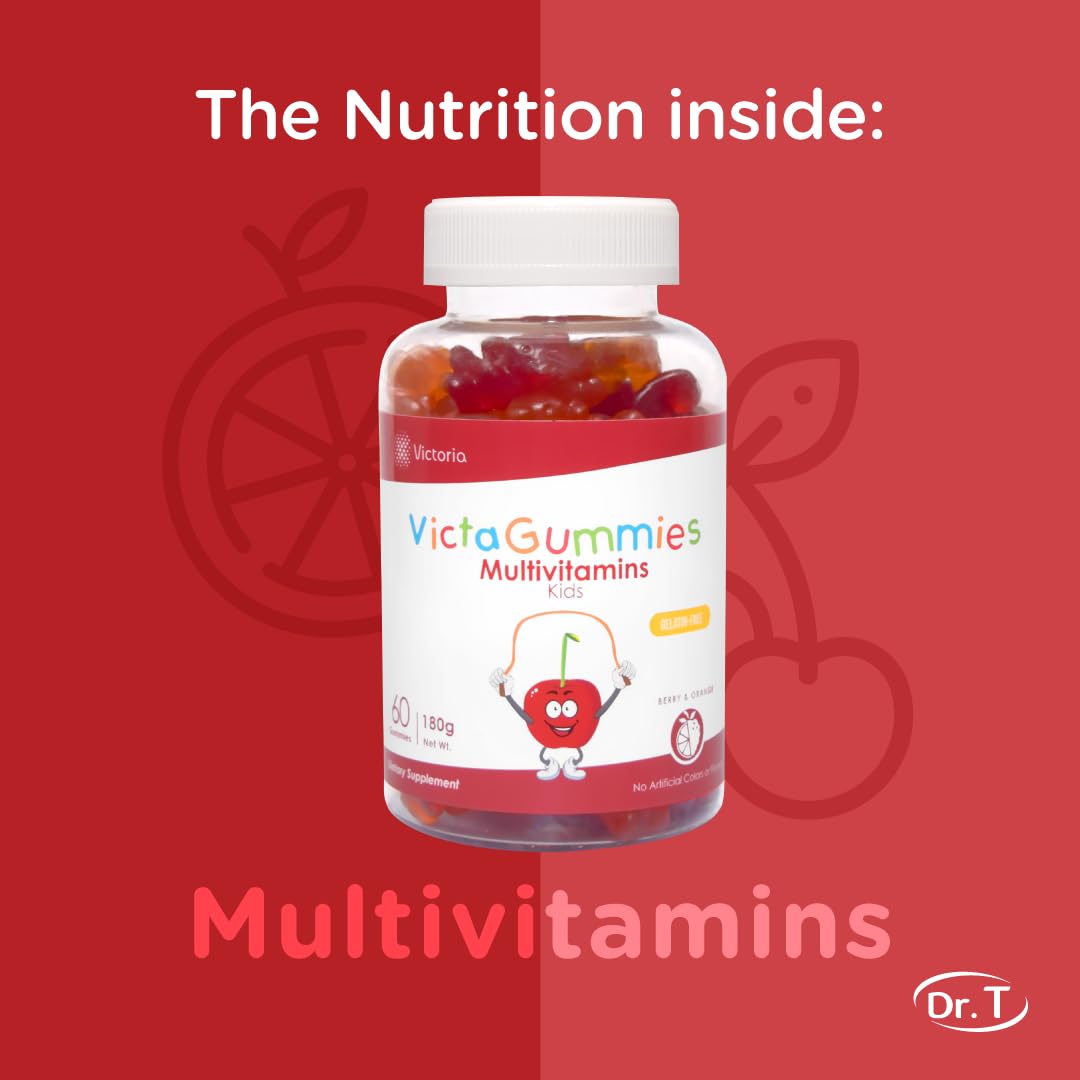Dr. T Kids Multivitamin Gummies – Daily Vitamins for Kids Ages 2+, with A, C, D, E, B & Folic Acid – Supports Bone Strength, Immunity & Overall Health Dr. TUS supplements