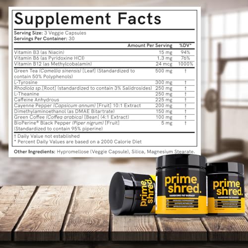 PrimeShred Fat Burner Pills for Men, Triple Action Weight Loss Supplement with Caffeine PrimeShredAu supplements
