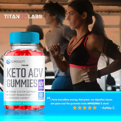 (3 Pack) Slimsculpt Keto ACV Gummies, Slim Sculpt Keto ACV Gummies Advanced Weight Loss 1000MG Titan LabsUS supplements