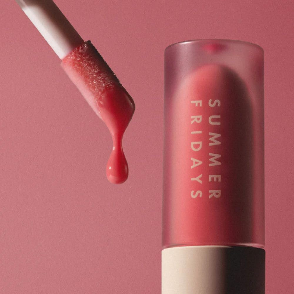 Summer Fridays Dream Lip Oil - Hydrating Tinted Lip Gloss Oil - Non-Sticky Formula with Skincare Benefits for Long-Lasting Softness + Shine - Effortless Beauty Gifts - Pink Cloud (0.15 Oz) Summer FridaysAu supplements