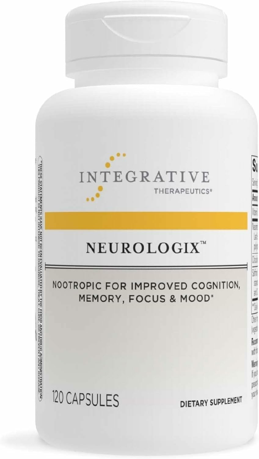 Integrative Therapeutics Neurologix - Brain Health Supplement* - Non-Stimulant Nootropic Supplement for Focus* - Memory Support* - Vegan, Gluten-Free & Dairy-Free - 120 Capsules (60 Servings) Integrative TherapeuticsAu supplements