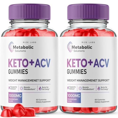 (2 Pack) Metabolic Solutions Keto ACV Gummies, Metabolic Solutions Keto+ACV Gummies rize labsUS supplements
