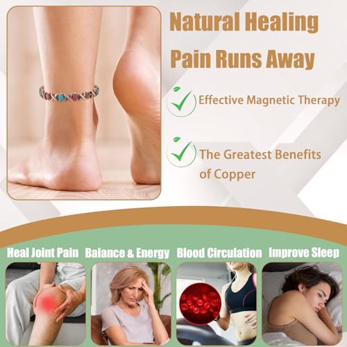 MagVIVACE Copper Anklet for Women for Arthritis and Joint, Magnetic Therapy Ankle Bracelet, Jewelry Gift MagVIVACEAu supplements